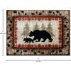 Flash Furniture Ursus Collection Rustic Lodge Wandering Black Bear & Cub Area Rug – Olefin Fibers in Brown, Beige, Black, & Green – 3′ x 10′ Accent Rug – Jute Backing(4′ x 5′ (Rectangular))