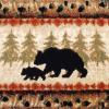 Flash Furniture Ursus Collection Rustic Lodge Wandering Black Bear & Cub Area Rug – Olefin Fibers in Brown, Beige, Black, & Green – 3′ x 10′ Accent Rug – Jute Backing(2′ x 7’4″ (Rectangular))
