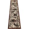 Flash Furniture Vale Collection Wildlife Area Rug – Rustic Brown Nature Inspired Olefin Rug – 2′ x 7′ Area Rug – Jute Backing – Entryway, Living Room, Bedroom(Brown)