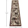 Flash Furniture Vale Collection Wildlife Area Rug – Rustic Brown Nature Inspired Olefin Rug – 2′ x 7′ Area Rug – Jute Backing – Entryway, Living Room, Bedroom(Brown)