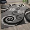 Flash Furniture Valli Collection Area Rug – High Pile Purple Olefin Rug – 2′ x 7′ Area Rug – Jute Backing – Hallway, Entryway, Bedroom, Living Room(Grey)