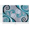 Flash Furniture Valli Collection Area Rug – High Pile Purple Olefin Rug – 2′ x 7′ Area Rug – Jute Backing – Hallway, Entryway, Bedroom, Living Room(Turquoise)