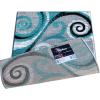 Flash Furniture Valli Collection Area Rug – High Pile Purple Olefin Rug – 2′ x 7′ Area Rug – Jute Backing – Hallway, Entryway, Bedroom, Living Room(Turquoise)