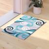 Flash Furniture Valli Collection Area Rug – High Pile Purple Olefin Rug – 2′ x 7′ Area Rug – Jute Backing – Hallway, Entryway, Bedroom, Living Room(Turquoise)