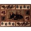 Flash Furniture Vassa Collection Nature Themed Olefin Area Rug – Mother Bear & Cubs – 2′ x 3′ – Jute Backing – Entryway, Living Room, Bedroom(2′ x 3′ (Rectangular))