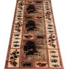Flash Furniture Vassa Collection Nature Themed Olefin Area Rug – Mother Bear & Cubs – 2′ x 3′ – Jute Backing – Entryway, Living Room, Bedroom(2′ x 7’4″ (Rectangular))
