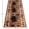 Flash Furniture Vassa Collection Nature Themed Olefin Area Rug – Mother Bear & Cubs – 2′ x 3′ – Jute Backing – Entryway, Living Room, Bedroom(2′ x 7’4″ (Rectangular))