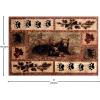 Flash Furniture Vassa Collection Nature Themed Olefin Area Rug – Mother Bear & Cubs – 2′ x 3′ – Jute Backing – Entryway, Living Room, Bedroom(6′ x 9′ (Rectangular))
