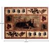 Flash Furniture Vassa Collection Nature Themed Olefin Area Rug – Mother Bear & Cubs – 2′ x 3′ – Jute Backing – Entryway, Living Room, Bedroom(8′ x 10′ (Rectangular))