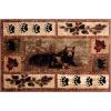 Flash Furniture Vassa Collection Nature Themed Olefin Area Rug – Mother Bear & Cubs – 2′ x 3′ – Jute Backing – Entryway, Living Room, Bedroom(8′ x 10′ (Rectangular))