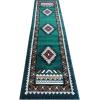 Flash Furniture Ventana Collection Southwestern Accent Rug – Low Pile Hunter Green Olefin Rug – 2×7 Area Rug – Jute Backing – Hallway, Entryway, Bedroom, Living Room(Hunter Green)
