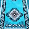 Flash Furniture Ventana Collection Southwestern Accent Rug – Low Pile Hunter Green Olefin Rug – 2×7 Area Rug – Jute Backing – Hallway, Entryway, Bedroom, Living Room(Turquoise)