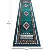 Flash Furniture Ventana Collection Southwestern Accent Rug – Low Pile Hunter Green Olefin Rug – 2×7 Area Rug – Jute Backing – Hallway, Entryway, Bedroom, Living Room(Hunter Green)