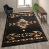 Flash Furniture Amado Collection Rustic Southwestern Area Rug – Non-Shedding Brown Olefin Fibers – 2′ x 7′ – Jute Backing – Bedroom, Living Room, Entryway(8′ x 10′ (Rectangular))