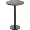 Flash Furniture Bennett 30″ Round Solid Wood Commercial Indoor Tabletop in Dark Brown with 18″ Round Bar Height Black Cast Iron Base, 300 lb. Static Capacity(Dark Brown Top/Black Base)