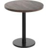 Flash Furniture Bennett 30″ Round Solid Wood Commercial Indoor Tabletop in Dark Brown with 18″ Round Dining Height Silver Cast Iron Base, 300 lb. Static Capacity(Dark Brown Top/Black Base)