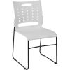 Flash Furniture HERCULES Series 881 lb. Capacity Yellow Sled Base Stack Chair with Air-Vent Back(White)