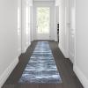 Flash Furniture Marian Collection Area Rug – Distressed Turquoise Olefin Rug with Jute Backing – 3′ x 16′ – Entryway, Living Room, Bedroom(Grey)