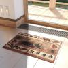 Flash Furniture Vassa Collection Nature Themed Olefin Area Rug – Mother Bear & Cubs – 2′ x 3′ – Jute Backing – Entryway, Living Room, Bedroom(2′ x 3′ (Rectangular))