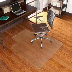 Flash Furniture Jackson 36” x 48” Hard Floor Chair Mat with Lip, Patterned Underside, and Scuff Resistant Textured Top
