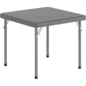 Flash Furniture Paige 24×24 Kids Folding Table with Locking Legs, Commercial Grade Table Recommended for Ages 2-4 in Granite White(Granite Gray)