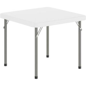 Flash Furniture Paige 24×24 Kids Folding Table with Locking Legs, Commercial Grade Table Recommended for Ages 2-4 in Granite White(Granite White)