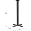 Flash Furniture 22” x 22” Restaurant Table X-Base with 3” Dia. Bar Height Column
