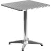 Flash Furniture 23.5” Square Aluminum Indoor-Outdoor Table Set with 4 Slat Back Chairs(23.5”)