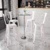 Flash Furniture Fredrick 23.75” Round Glass Table with 41.75”H Chrome Base