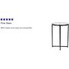 Flash Furniture Greenwich Collection End Table – Modern Clear Glass End Table – Crisscross Matte Black Frame(Clear Top/Matte Black Frame)