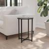 Flash Furniture Greenwich Collection End Table – Modern Clear Glass End Table – Crisscross Matte Black Frame(Clear Top/Matte Black Frame)