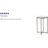 Flash Furniture Greenwich Collection End Table – Modern Clear Glass End Table – Crisscross Matte Black Frame(Clear/Brushed Gold)