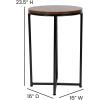 Flash Furniture Hampstead Collection End Table – Modern Walnut Finish End Table – Crisscross Matte Black Frame(Walnut Top/Matte Black Frame)