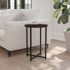Flash Furniture Hampstead Collection End Table – Modern Walnut Finish End Table – Crisscross Matte Black Frame(Walnut Top/Matte Black Frame)