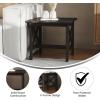 Flash Furniture Jasper Farmhouse Solid Wood End Table, Rustic End Side Table, X-Frame Design, for Living Room, Bedroom, Home Office, 19.75″ H, Acacia Gray/Rustic White(Dark Gray)
