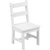 Flash Furniture Kyndl Kids Solid Hardwood Table and Chair Set for Playroom, Bedroom, Kitchen – 3 Piece Set – White