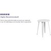 Flash Furniture Webb Commercial Grade 24″ Round Yellow Metal Indoor-Outdoor Table(White)