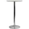 Flash Furniture Fredrick 23.75” Round Glass Table with 41.75”H Chrome Base