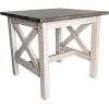 Acacia Gray Top/Rustic White Frame