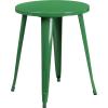 Flash Furniture Webb Commercial Grade 24″ Round Yellow Metal Indoor-Outdoor Table(Green)