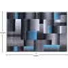 Flash Furniture Elio Collection Color Blocked Pattern Area Rug – High Pile Blue Olefin Rug – 8′ x 10′ Area Rug – Jute Backing – Hallway, Entryway, Bedroom(Blue)