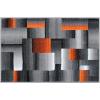 Flash Furniture Elio Collection Color Blocked Pattern Area Rug – High Pile Blue Olefin Rug – 8′ x 10′ Area Rug – Jute Backing – Hallway, Entryway, Bedroom(Orange)