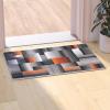 Flash Furniture Elio Collection Color Blocked Pattern Area Rug – High Pile Blue Olefin Rug – 8′ x 10′ Area Rug – Jute Backing – Hallway, Entryway, Bedroom(Orange)