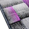 Flash Furniture Elio Collection Color Blocked Pattern Area Rug – High Pile Blue Olefin Rug – 8′ x 10′ Area Rug – Jute Backing – Hallway, Entryway, Bedroom(Purple)