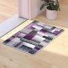 Flash Furniture Elio Collection Color Blocked Pattern Area Rug – High Pile Blue Olefin Rug – 8′ x 10′ Area Rug – Jute Backing – Hallway, Entryway, Bedroom(Purple)