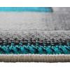 Flash Furniture Elio Collection Color Blocked Pattern Area Rug – High Pile Blue Olefin Rug – 8′ x 10′ Area Rug – Jute Backing – Hallway, Entryway, Bedroom(Turquoise)