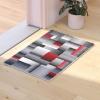 Flash Furniture Elio Collection Color Blocked Pattern Area Rug – High Pile Blue Olefin Rug – 8′ x 10′ Area Rug – Jute Backing – Hallway, Entryway, Bedroom(Red)