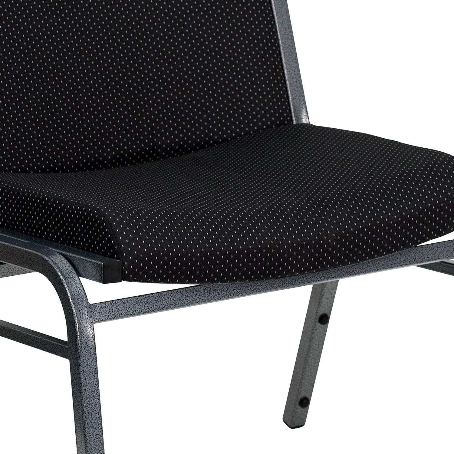 image:imageFlash Furniture 4 Pk HERCULES Series Big amp Tall 1000 lb Rated Black Fabric Stack Chair