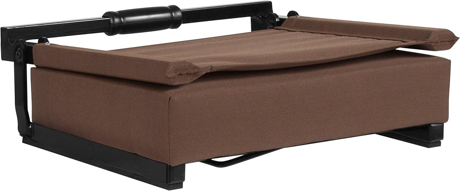 image:imageFlash Furniture Grandstand Portable Stadium Seats for Bleachers or Benches Folding Padded Stadium Chairs with Handle Pack of 2 500 lb Weight Capacity BlueBrown