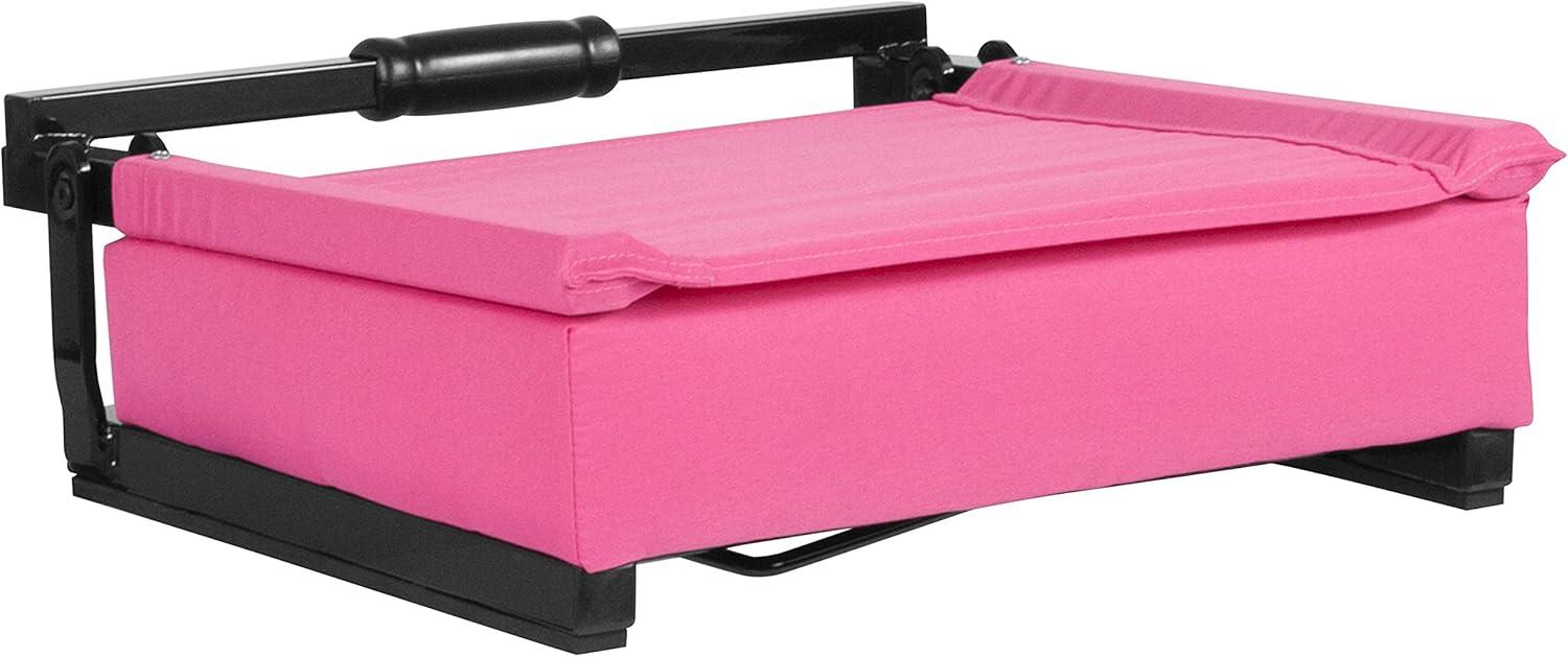 image:imageFlash Furniture Grandstand Portable Stadium Seats for Bleachers or Benches Folding Padded Stadium Chairs with Handle Pack of 2 500 lb Weight Capacity BluePink